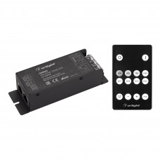 Диммер ARL-SYNC-DIM Black (12-24V, 1x25A, ПДУ 14кн, RF, RJ45) (Arlight, IP20 Металл, 3 года)