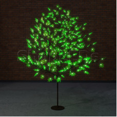 Светодиодное дерево "Клен", высота 2,1м, диаметр кроны 1,8м, зеленые светодиоды, IP 65, понижающий трансформатор в комплекте, NEON-NIGHT, SL531-514